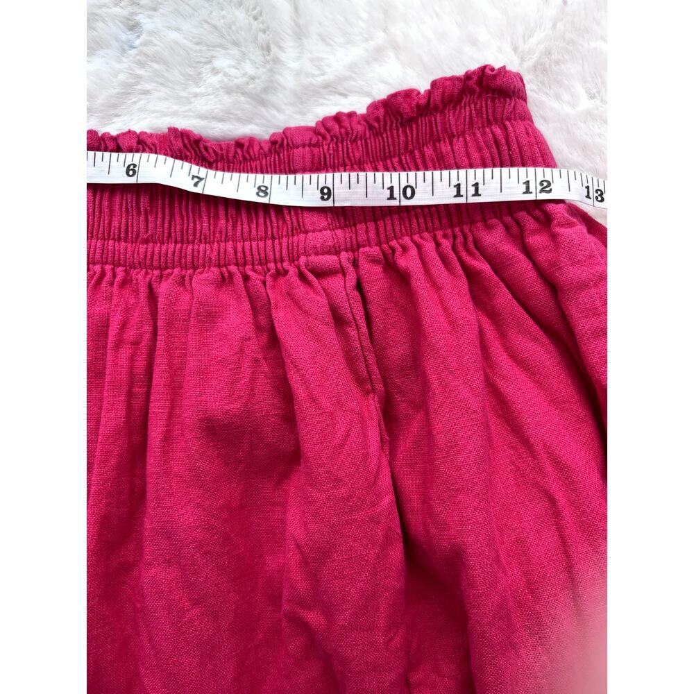Abercrombie & Fitch Hot Pink Linen Blend Tiered Maxi Skirt - Picture 6 of 7